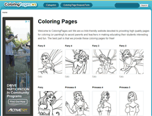 Tablet Screenshot of coloringpages.ws